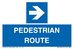 PEDESTRIAN ROUTE - right arrow